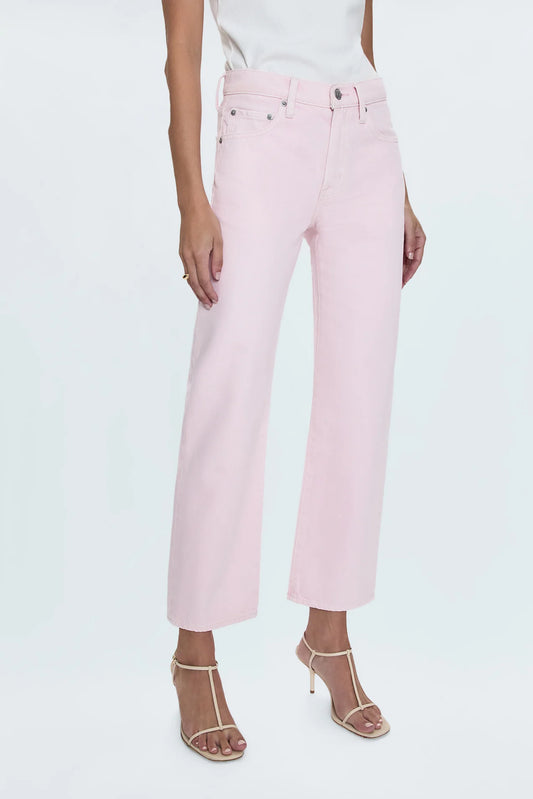 Lexi Bowed Straight Jeans | Blush