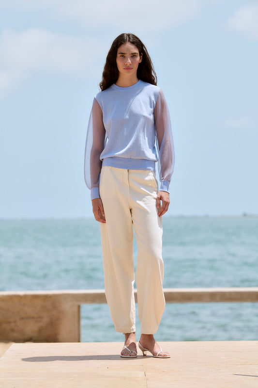 Transparent Sweater | Ice Blue