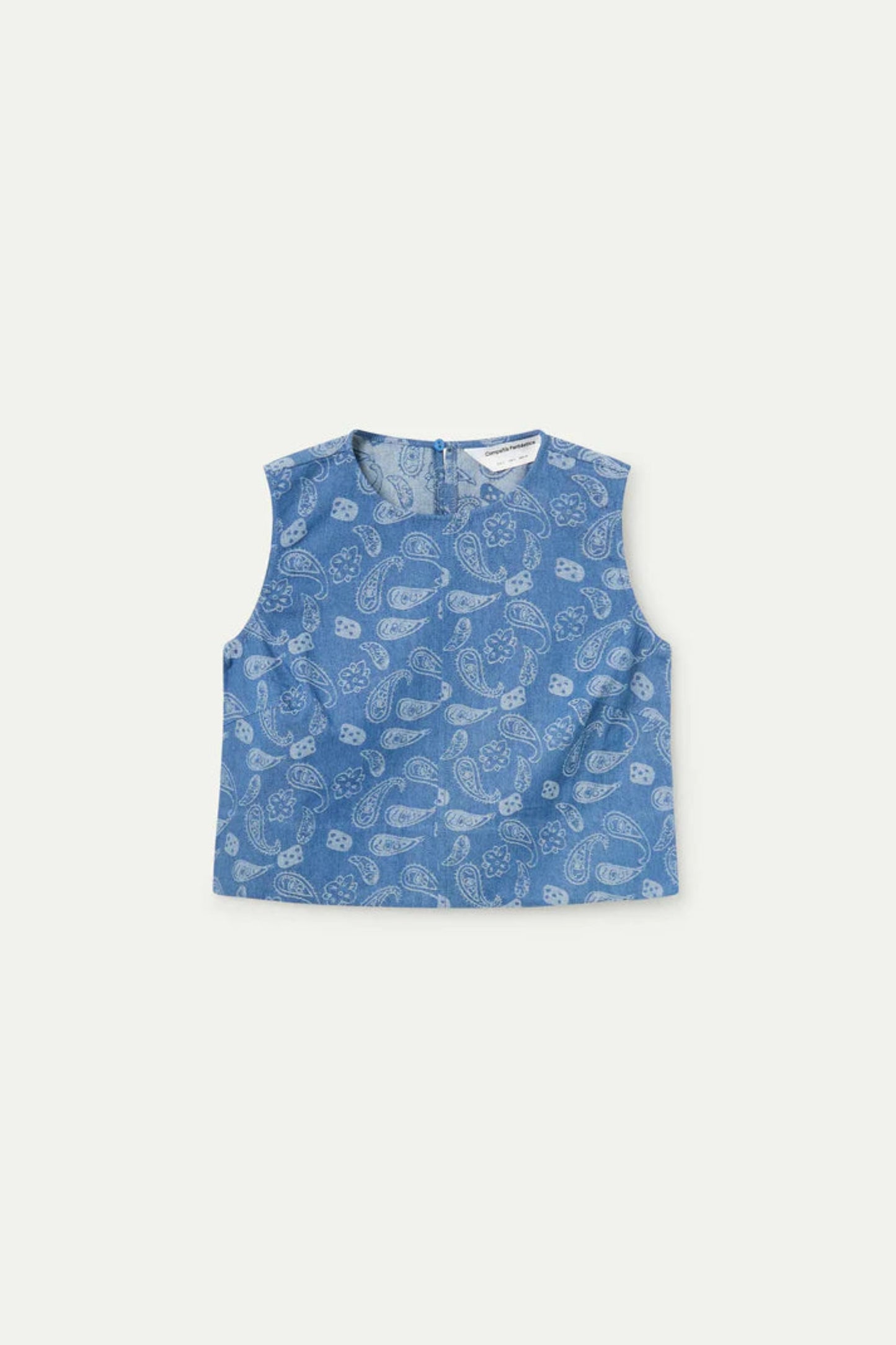 Paisley Denim Top
