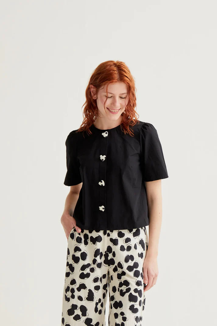 Heart Button Blouse