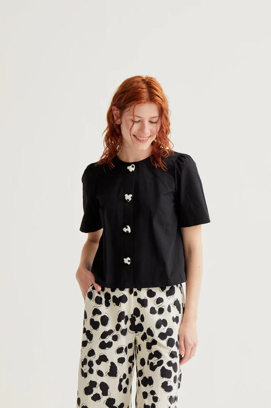 Heart Button Blouse