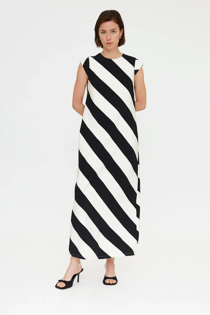 Diagonal Stripe Dress