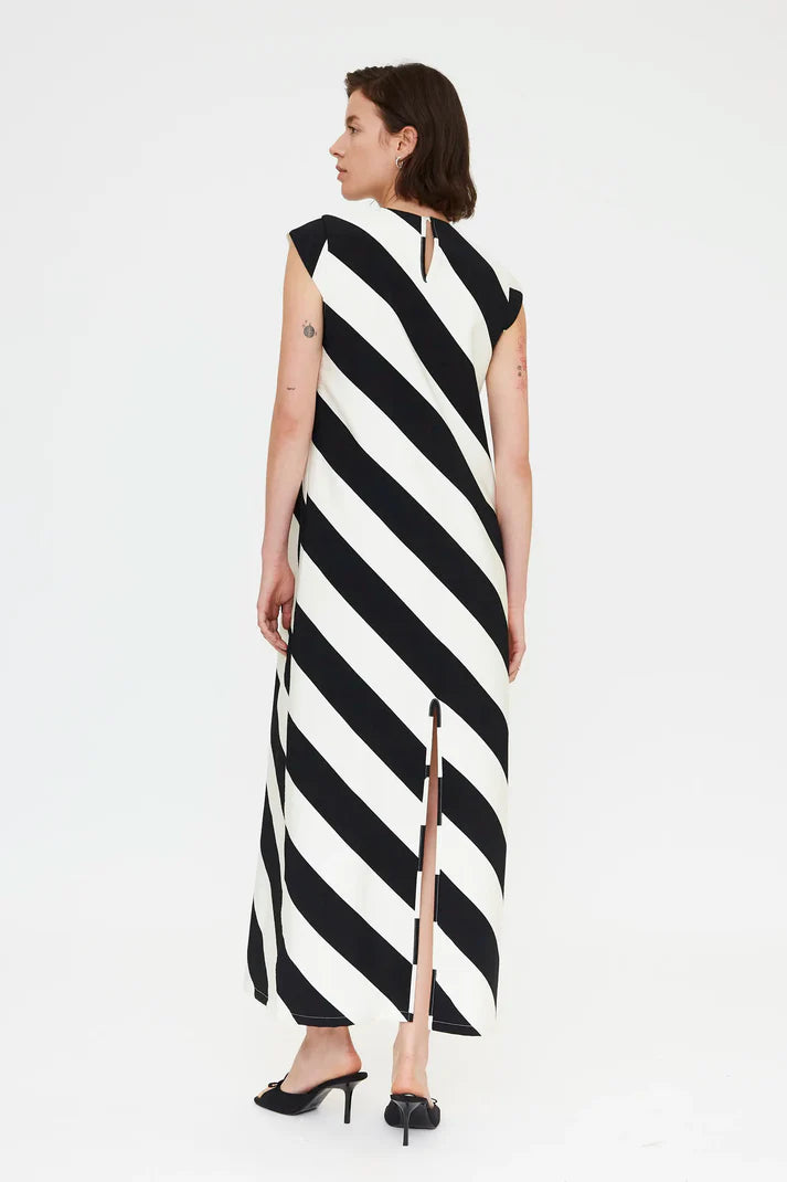 Diagonal Stripe Dress