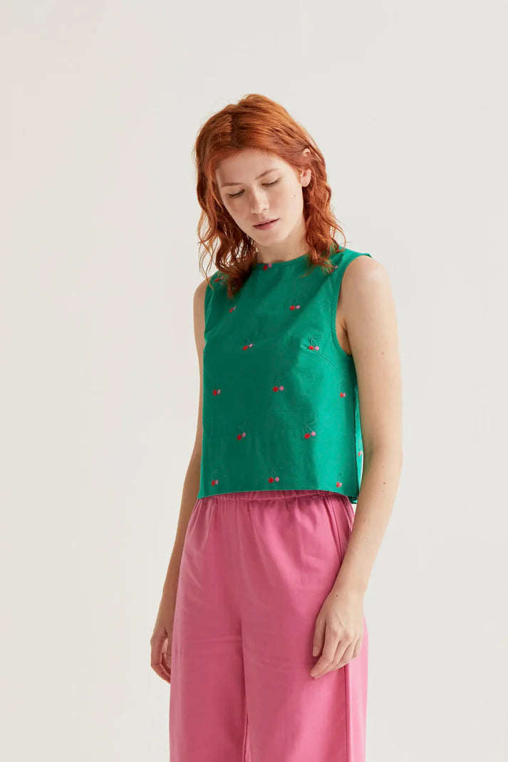 Cherry Print Top