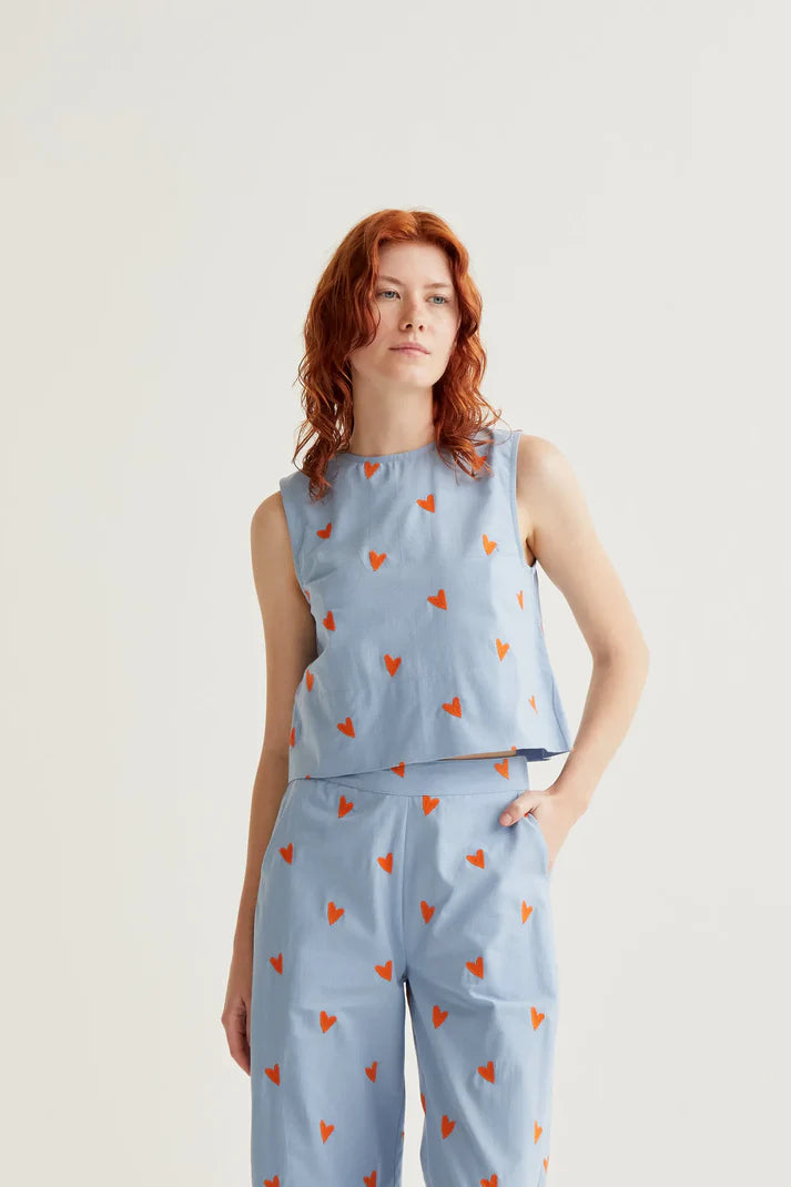 Heart Print Top
