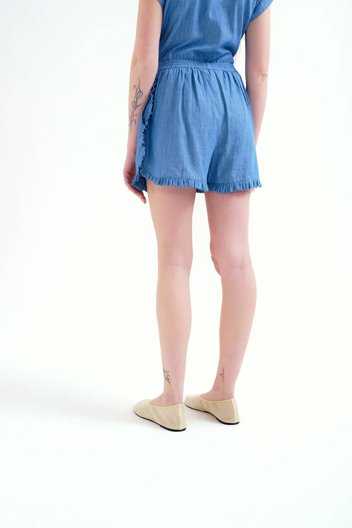Ruffle Short | Denim