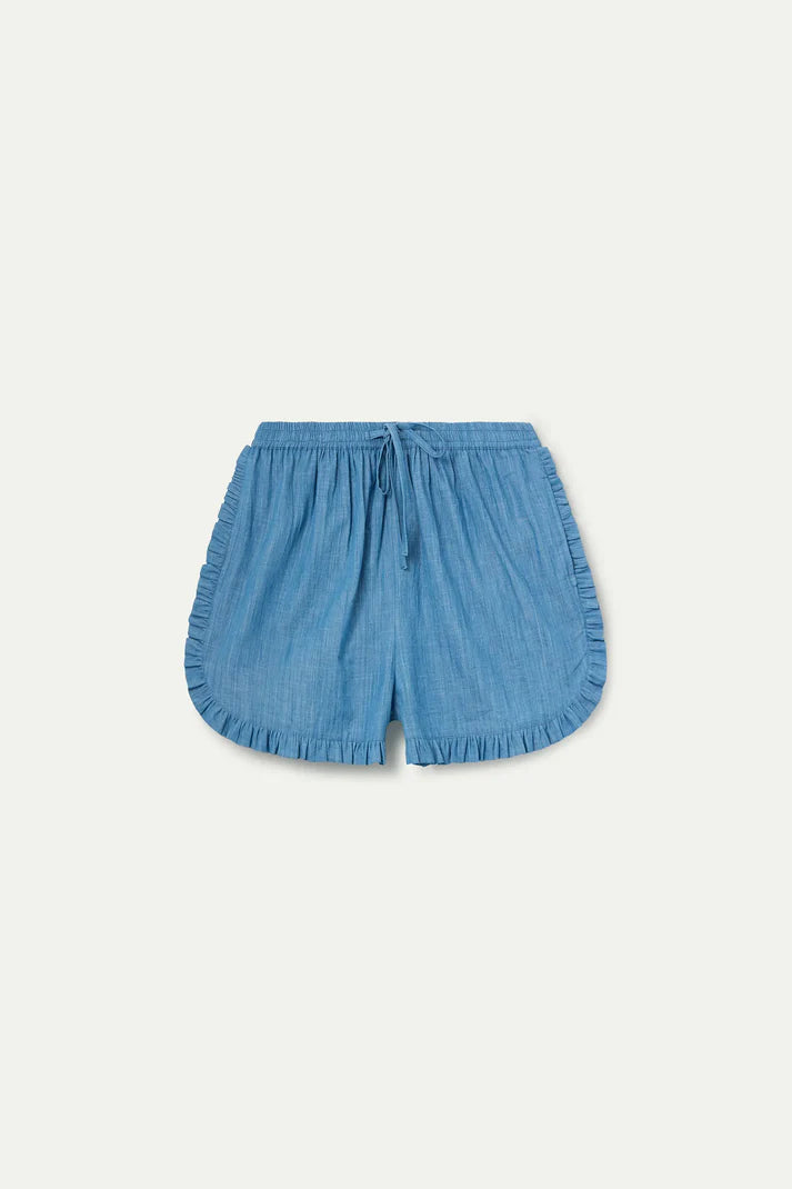 Ruffle Short | Denim