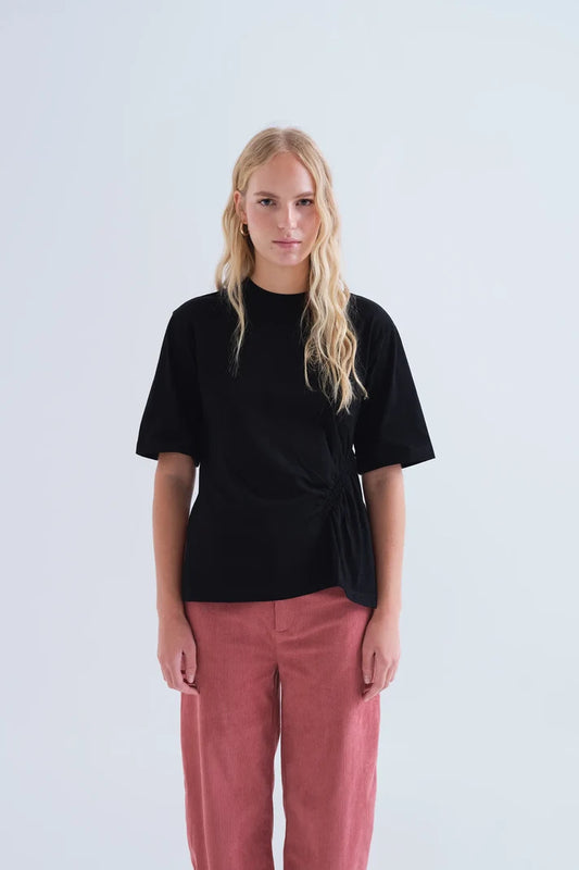 Black Ruched Tee