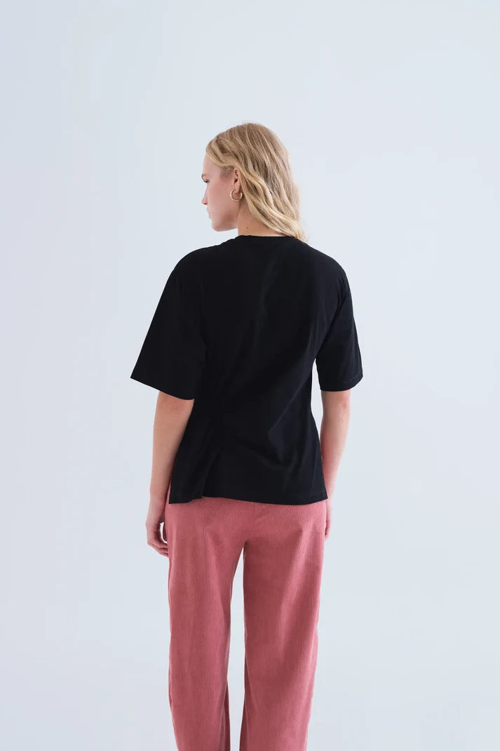 Black Ruched Tee