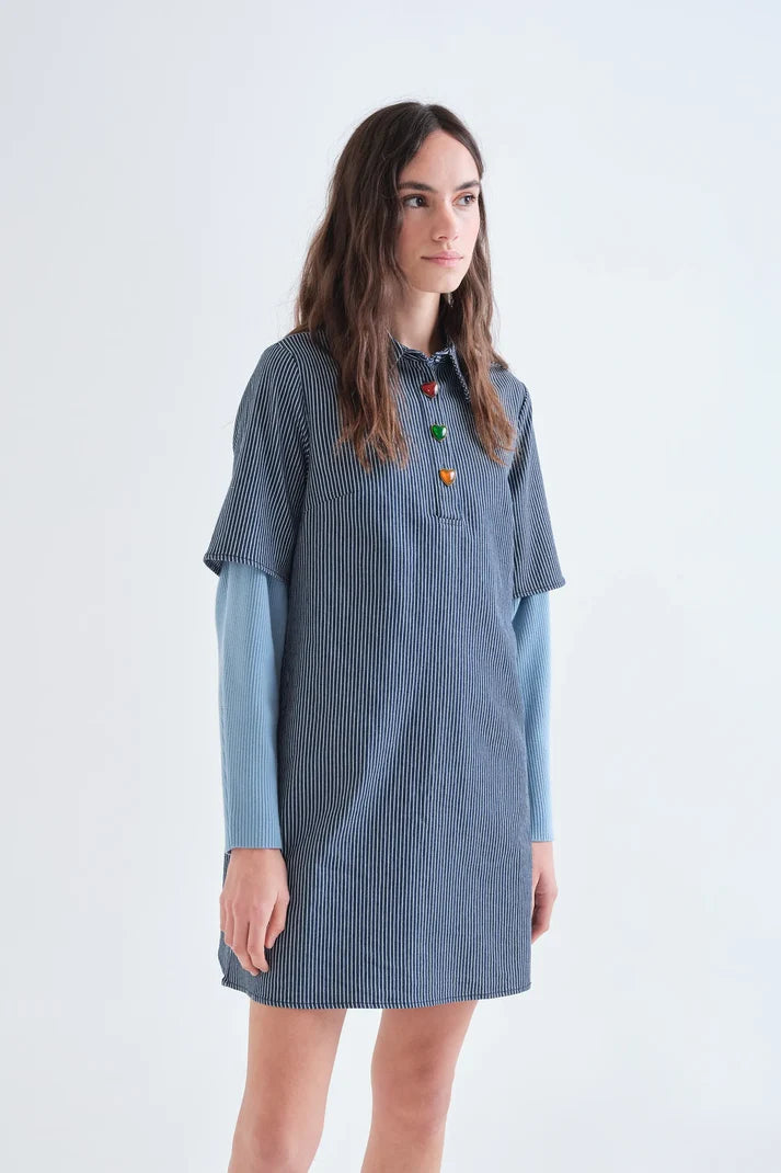 Striped Denim Dress