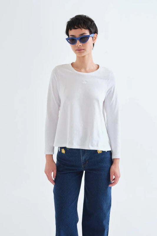 White Long Sleeve Tee