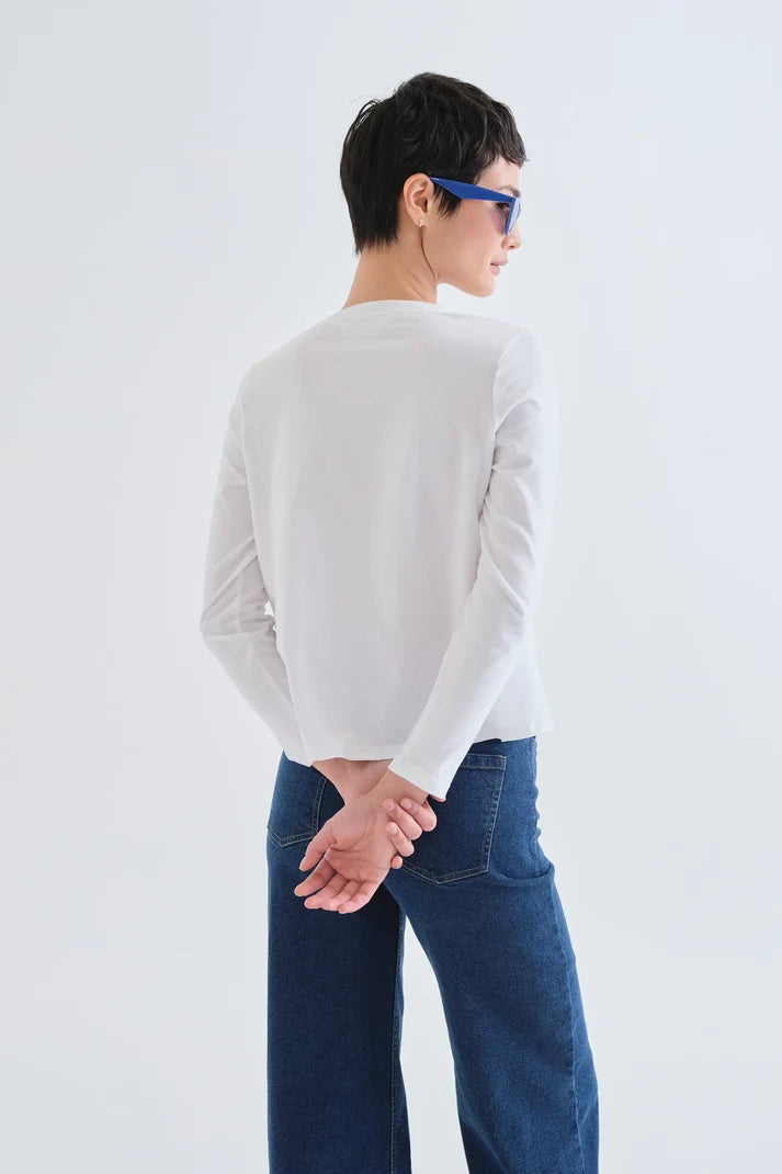White Long Sleeve Tee