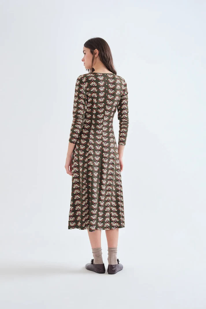 Green Print Dress