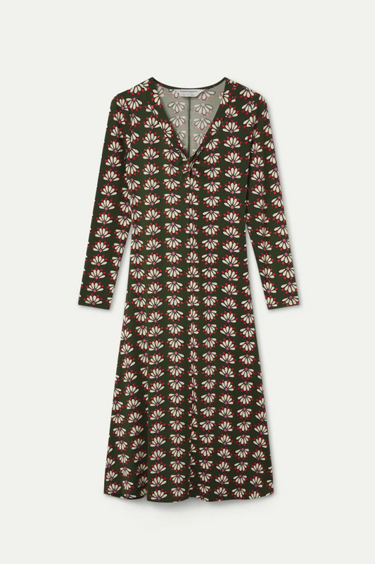 Green Print Dress