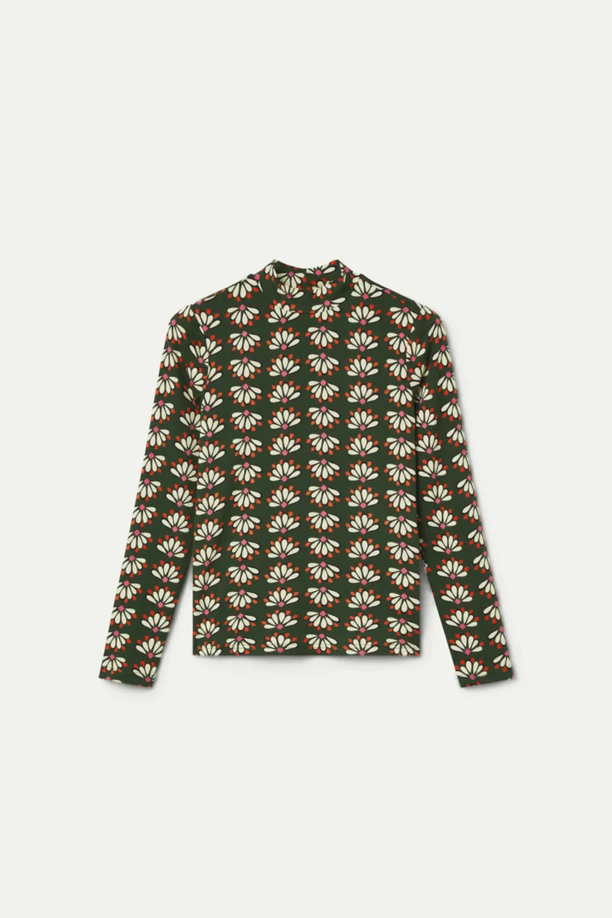 Green Print Top