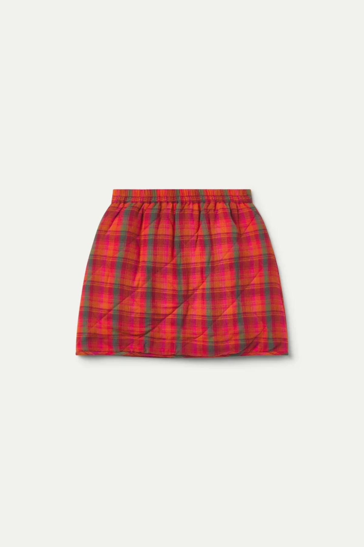 Plaid Quilted Skirt