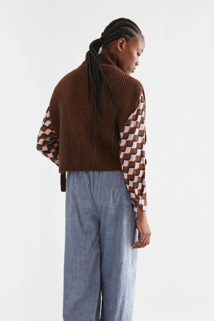 Sweater Vest | Brown