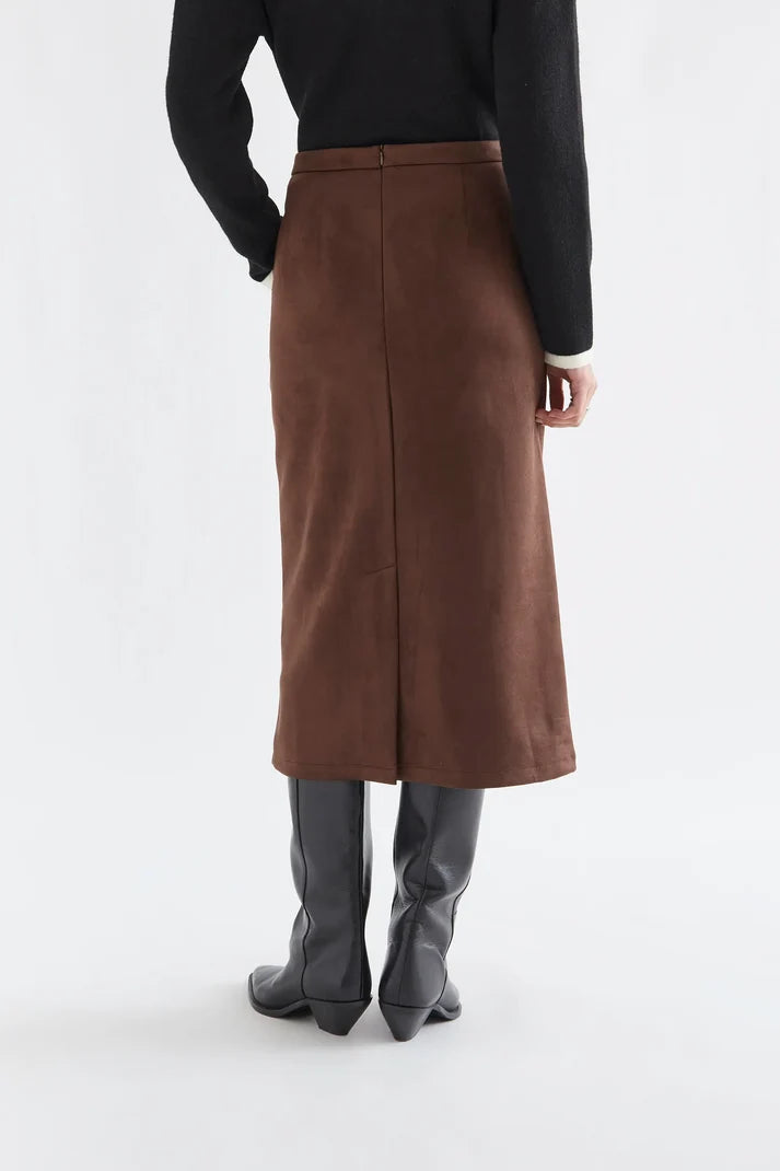 Suede Midi Skirt