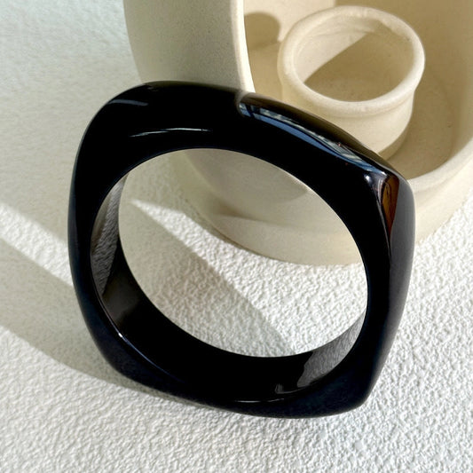 Acrylic Bangle | Black