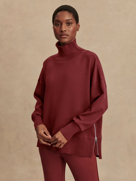 Barker High Neck | New Maroon