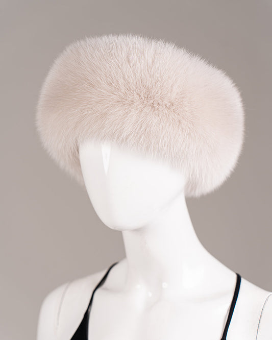 Oyster Fox Fur Headband/Collar