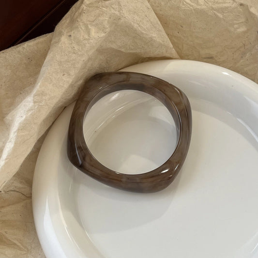 Geometric Bangle | Brown