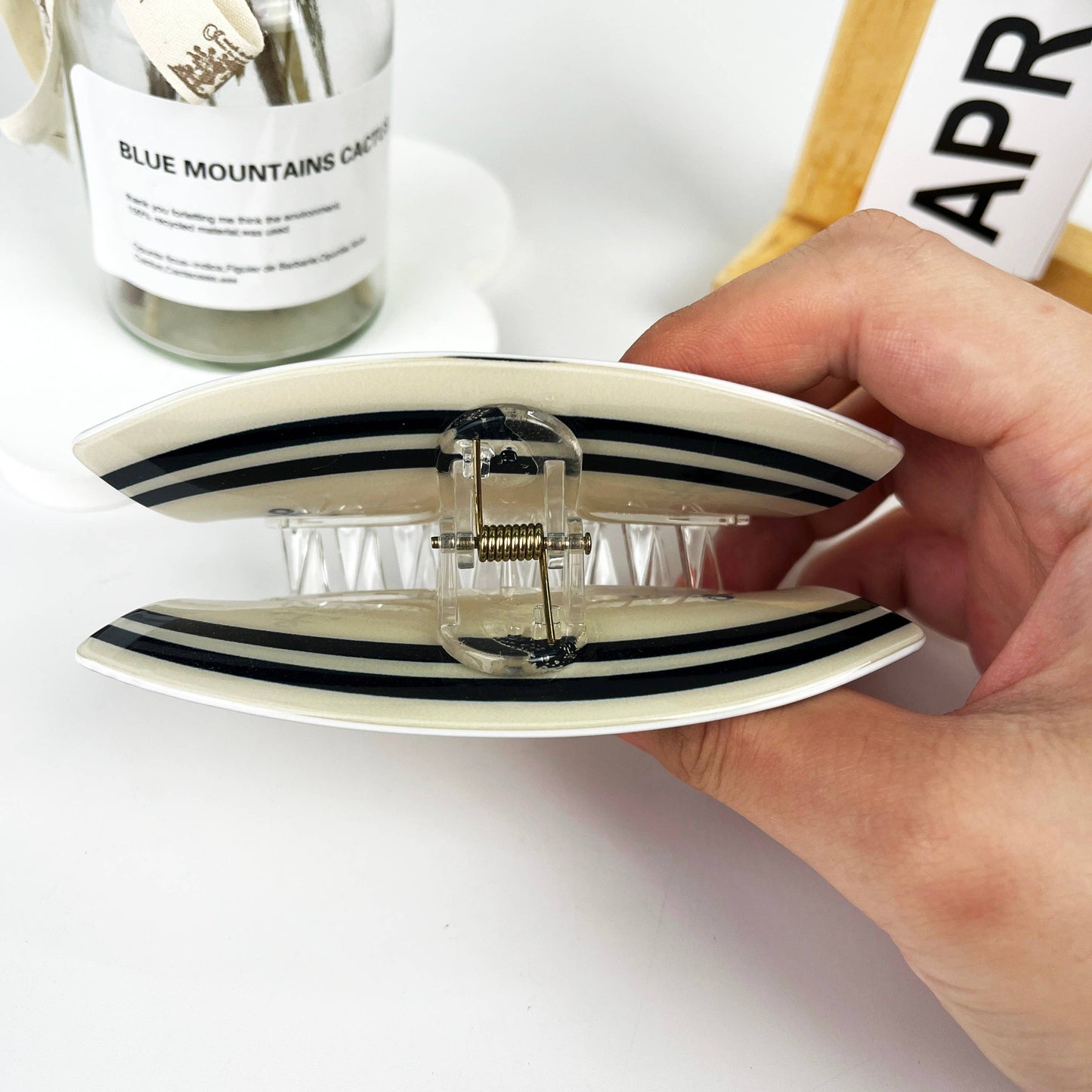Nurse Cap Hair Claw Clip: White