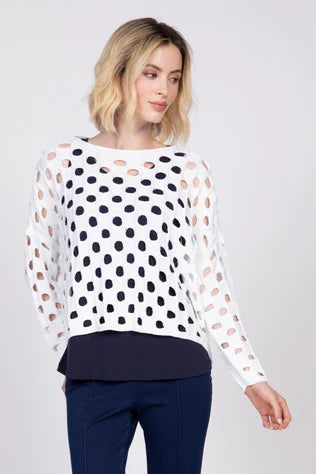 Open Weave Topper |  White