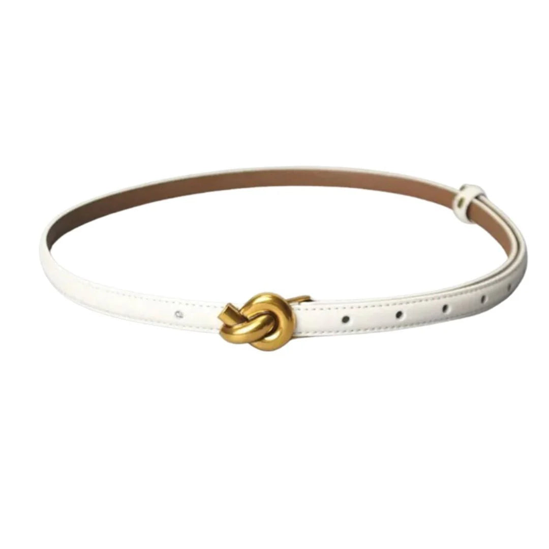 Golden Knot Belt | Ivory