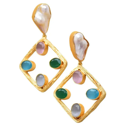 Blair Gemstone & Pearl Earrings