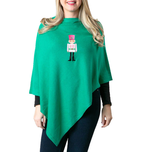 Holly Poncho | Grn Nutcracker