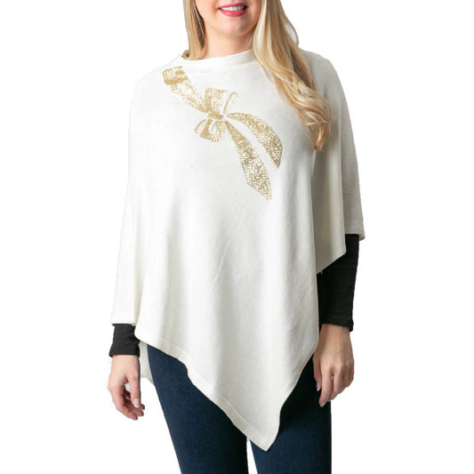 Holly Poncho | Gold Bow