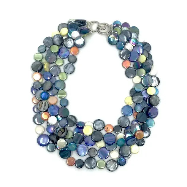 5 Strand Necklace | Navy/Multi