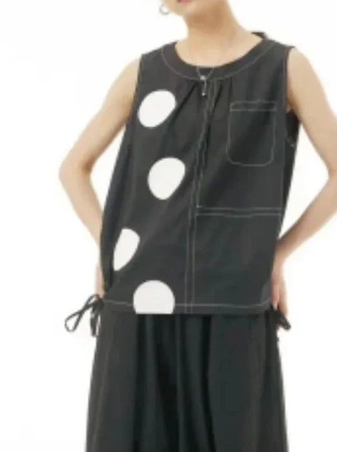 Sleeveless Dot Top