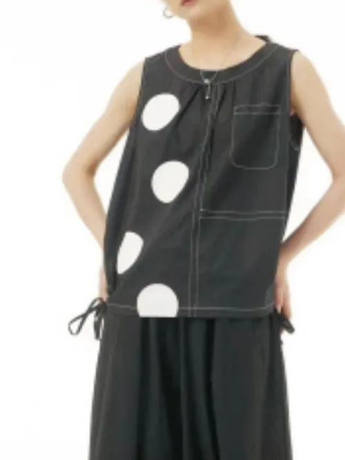 Sleeveless Dot Top