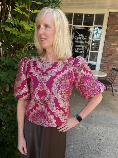 Puff Sleeve Oriental Top
