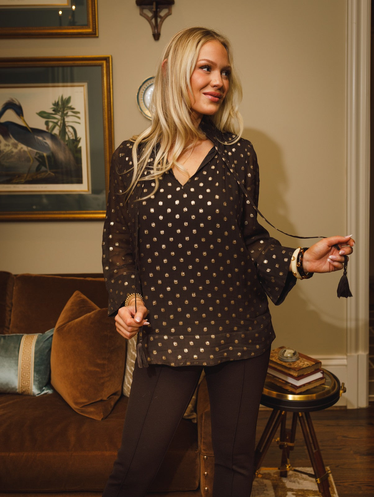 Charlie Blouse | Brown Lurex