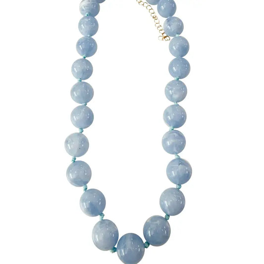 Mabry Beaded Necklace | Light Blue