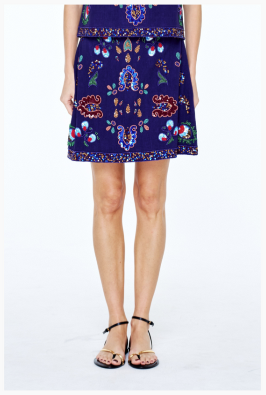 Beaded Mini Skirt
