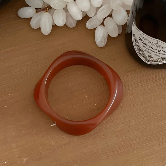 Geometric Bangle | Dark Red
