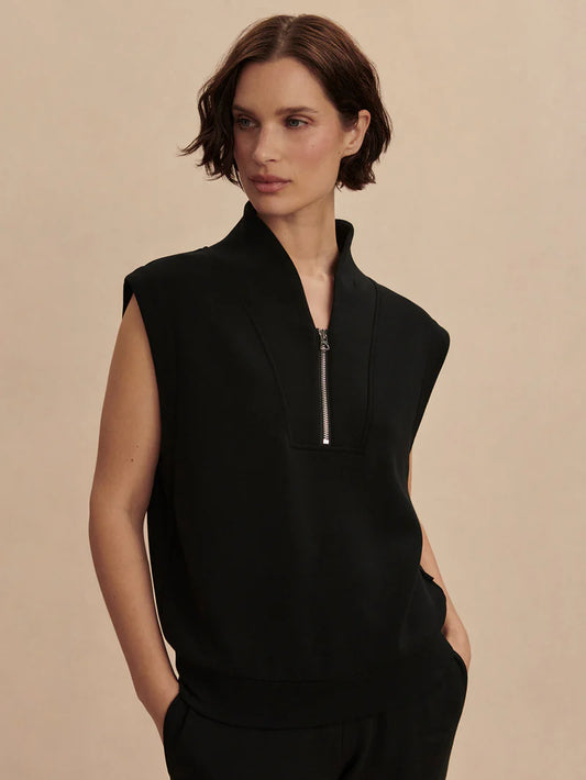 Loretta Half Zip | Black