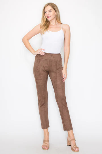 Annelise Suede Pant | Umber