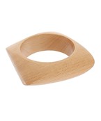 Squared Wood Bangle | Natural