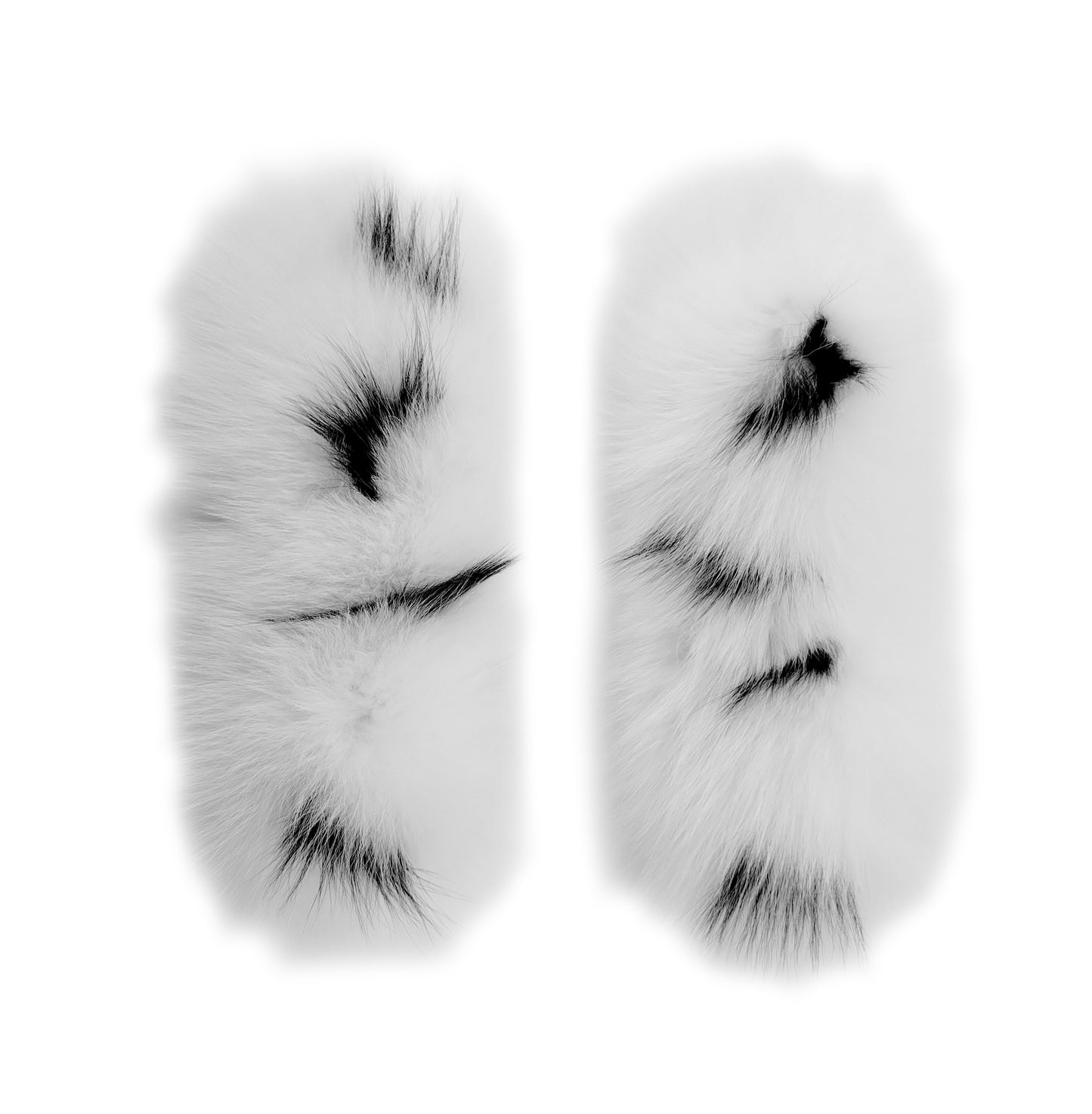 Fox Fur Snap Cuffs | Wht/Blk