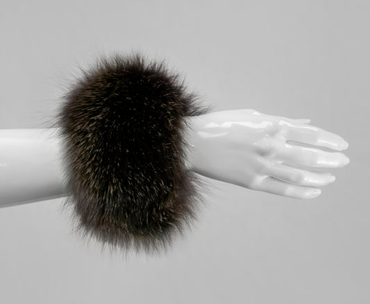 Fox Fur Snap Cuffs | Walnut