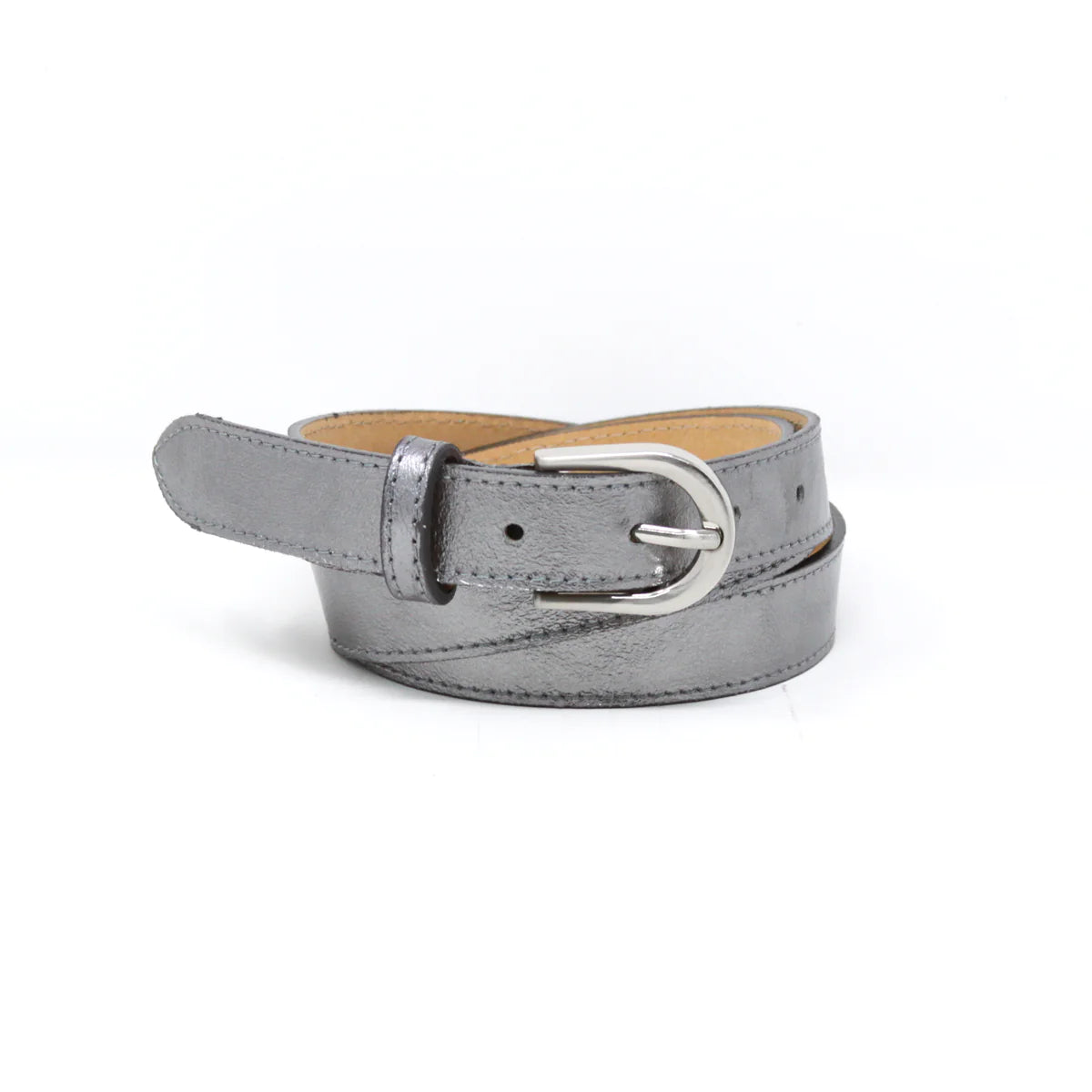 Gunmetal Leather Belt