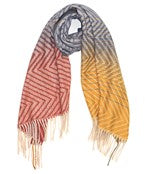 Chevron Oblong Scarf | Red