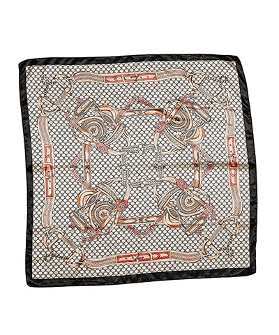 Chain Print Square Scarf