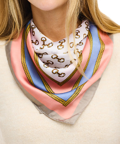 Multi Horsebit Bandana | Peach