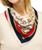 Horsebit Navy Scarf